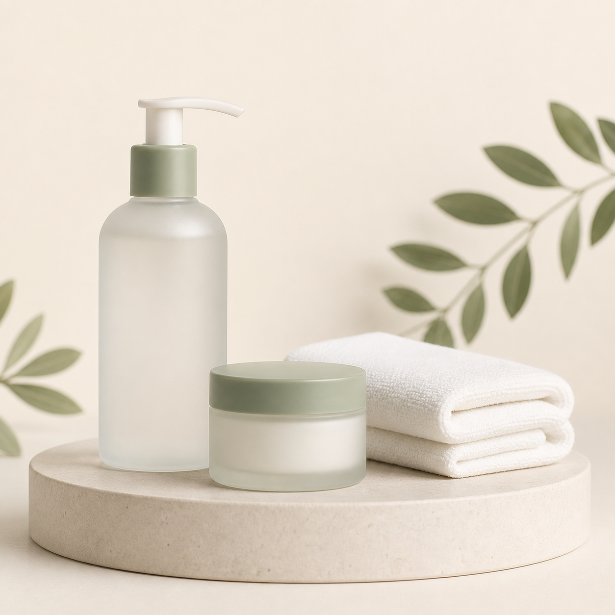 Mediline Daily Care Kit with pump bottle, care jar and cotton cloths